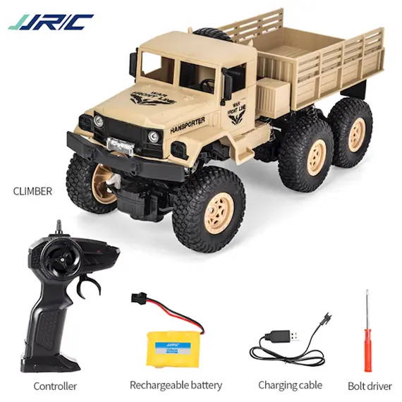 Slot machine JJRC Q69 2.4G Six-wheeled RC Military Truck Yellow, 4 image