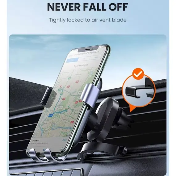 მობილურის დამჭერი Ugreen LP274 (30401), Gravity Phone Holder for Round Air Vent , 4 image - Primestore.ge