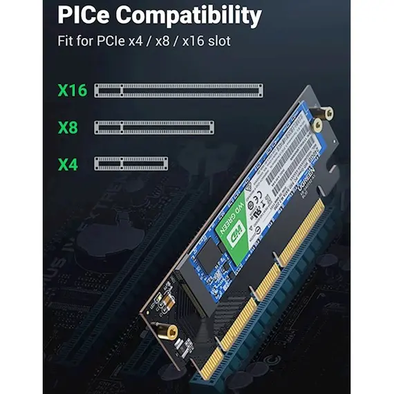 ადაპტერი Ugreen CM465 (30715), UGREEN PCIe 4.0(16×) to M.2 NVMe Expansion Card , 6 image - Primestore.ge