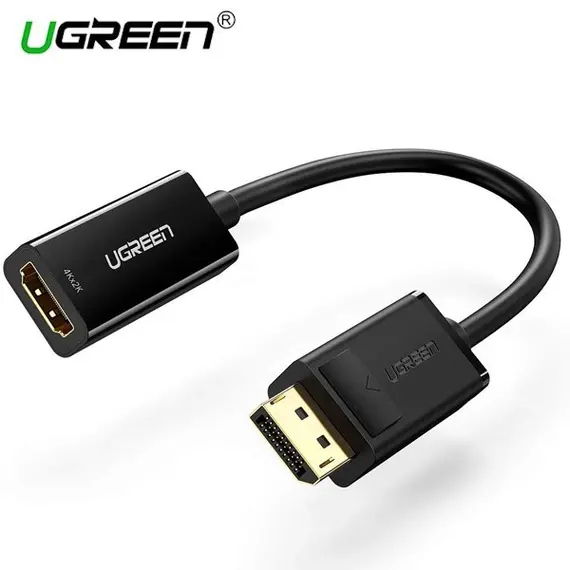 ადაპტერი UGREEN MM137 (40363) DisplayPort to HDMI Female Converter 4K*2K 25cm (Black)  - Primestore.ge