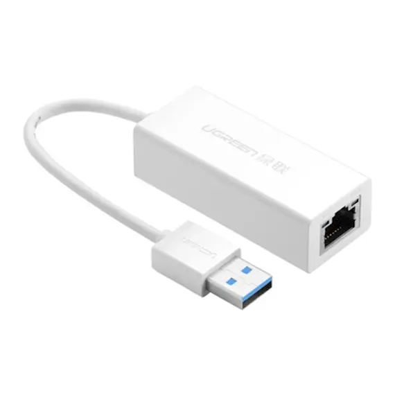 ლან ადაპტერი UGREEN CR111 (20255) USB to LAN Rj45 3.0 Gigabit Ethernet Adapter (White) , 2 image - Primestore.ge