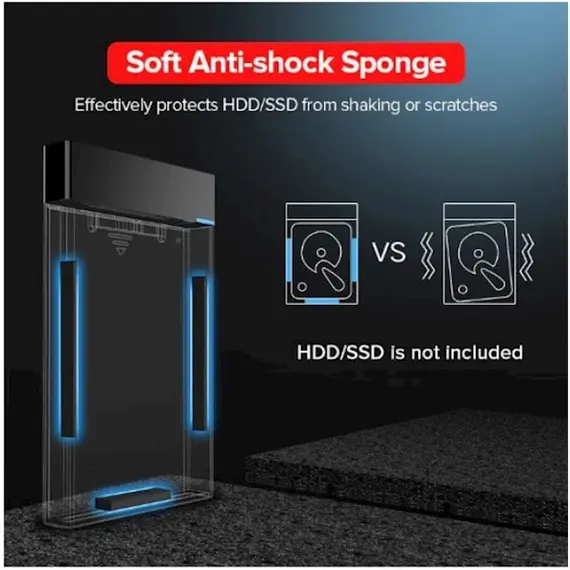 მყარი დისკის ქეისი Ugreen CM237 (60353) HDD Enclosure 2.5 SATA to USB 3.0 Hard Drive Adapter Enclosure - Primestore.ge