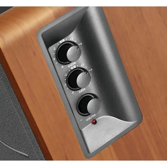 სტუდიური მონიტორი Edifier R1280Ts Active 2.0 Bookshelf Speaker Set, 42W RMS, Brown , 4 image - Primestore.ge