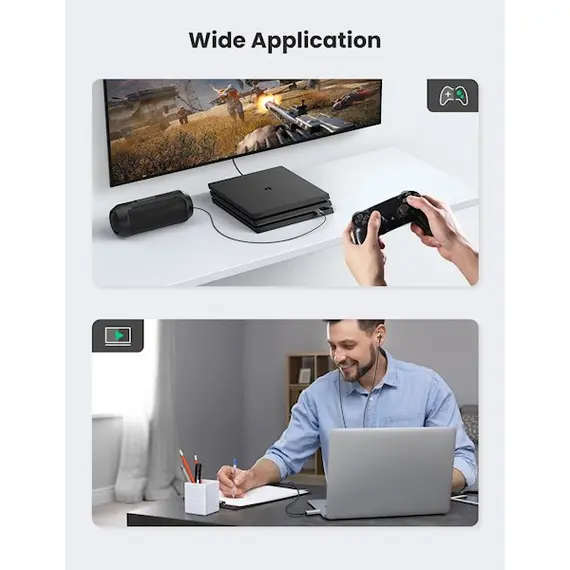 USB ხმის ბარათი UGREEN USB 2.0 to 3.5mm Audio Adapter (CM383) 80864 , 7 image - Primestore.ge