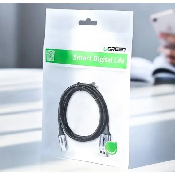 USB კაბელი Ugreen US288 (60126) UGREEN USB 2.0 A to Type C Cable Nickel Plating Aluminum Braid 1m (Black) , 5 image - Primestore.ge