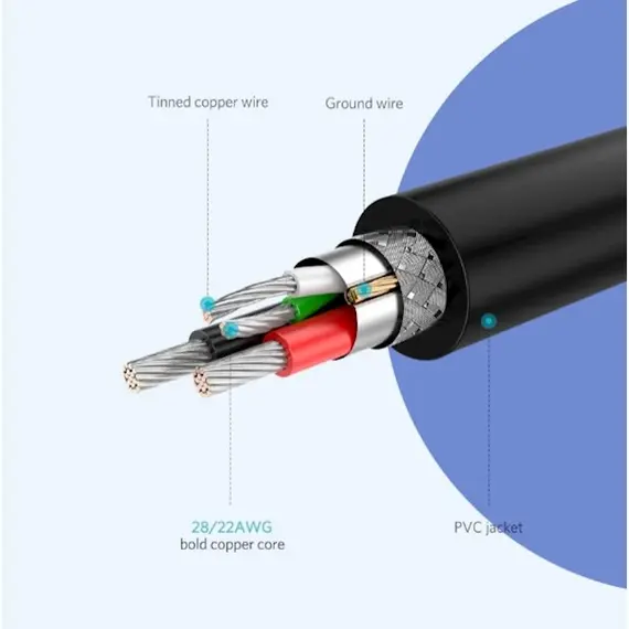 USB კაბელი UGREEN  US289 (60136) 2.0 A to Micro USB Cable Nickel Plating 1m (Black) , 5 image - Primestore.ge
