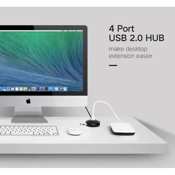 USB ჰაბი UGREEN CR106 (20277) USB 2.0 4 PORTS HUB , 2 image - Primestore.ge
