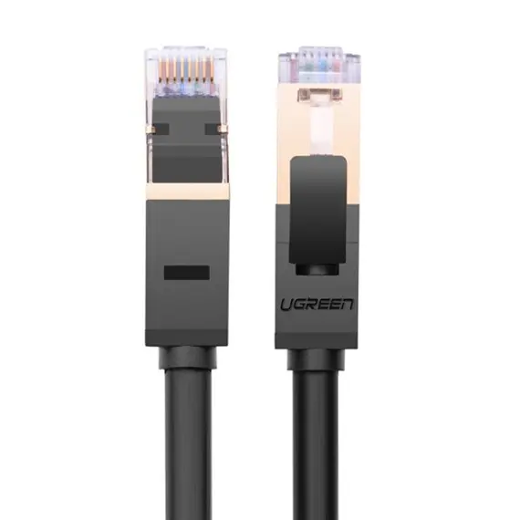 ქსელის კაბელი UGREEN NW107 (11229) Cat7 Patch Cord STP Ethernet Lan Cable 0.5m (Black) , 2 image - Primestore.ge
