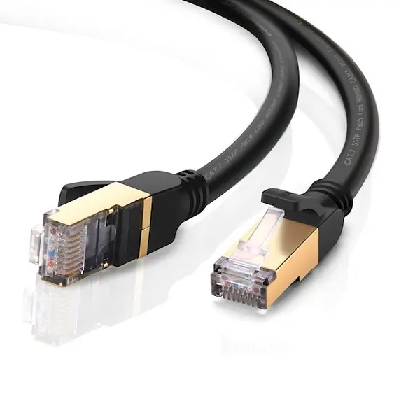ქსელის კაბელი UGREEN NW107 (11229) Cat7 Patch Cord STP Ethernet Lan Cable 0.5m (Black) , 3 image - Primestore.ge