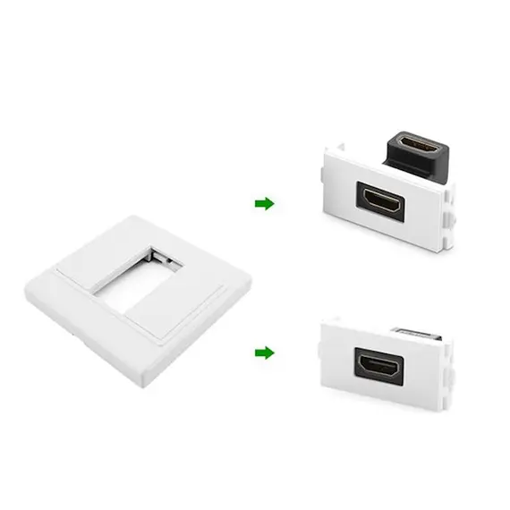 HDMI როზეტის ადაპტერი UGREEN (20316) Wall Plate Frame HDMI Casing Panel Adapter PC Material , 5 image - Primestore.ge