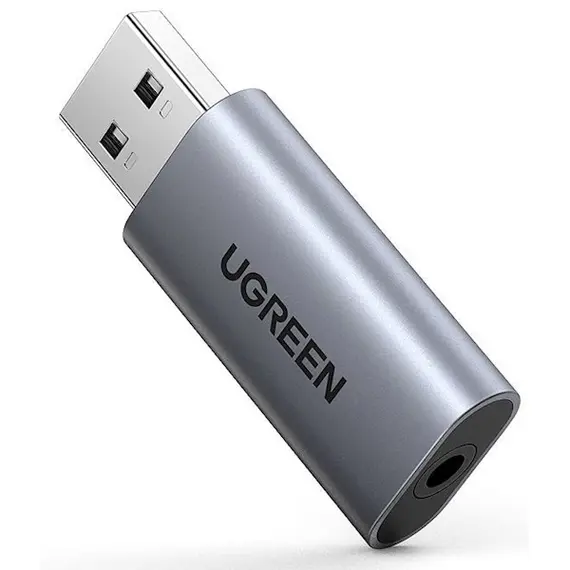 USB ხმის ბარათი UGREEN USB 2.0 to 3.5mm Audio Adapter (CM383) 80864  - Primestore.ge