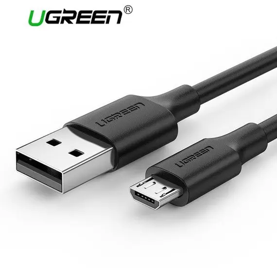 USB კაბელი UGREEN US289 (60137) 1.5m usb 2.0 male to micro usb data cable black  - Primestore.ge