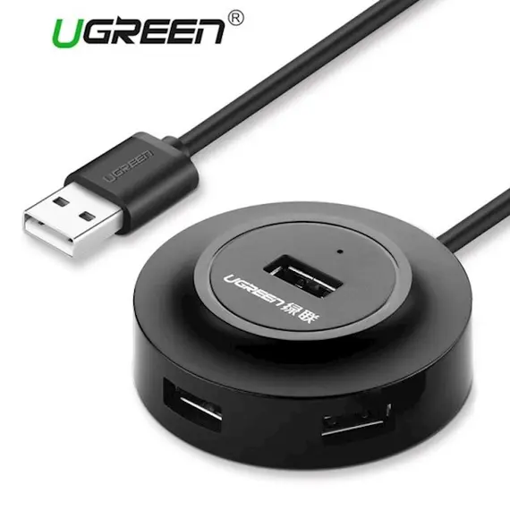 USB ჰაბი UGREEN CR106 (20277) USB 2.0 4 PORTS HUB  - Primestore.ge