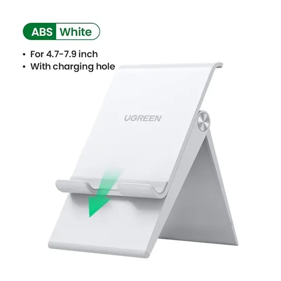 მობილურის დამჭერი UGREEN 80704 Adjustable Portable Stand (White) , 9 image - Primestore.ge