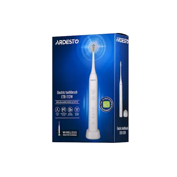 კბილის ელექტრო ჯაგრისი Ardesto Electric Tooth Brush ETB-112W white , 4 image - Primestore.ge