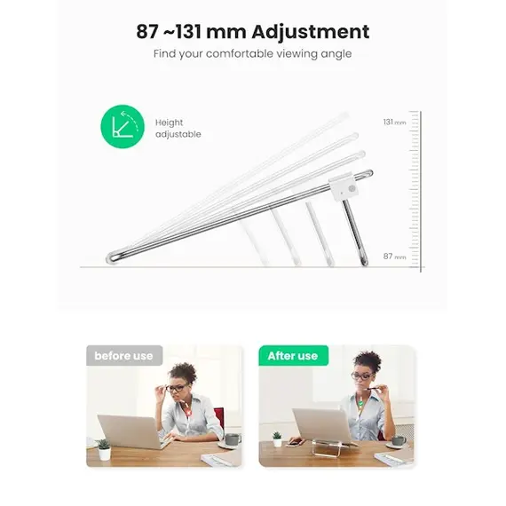 ნოუთბუქის სადგამი UGREEN Desktop Laptop Stand (Silver) , 4 image - Primestore.ge