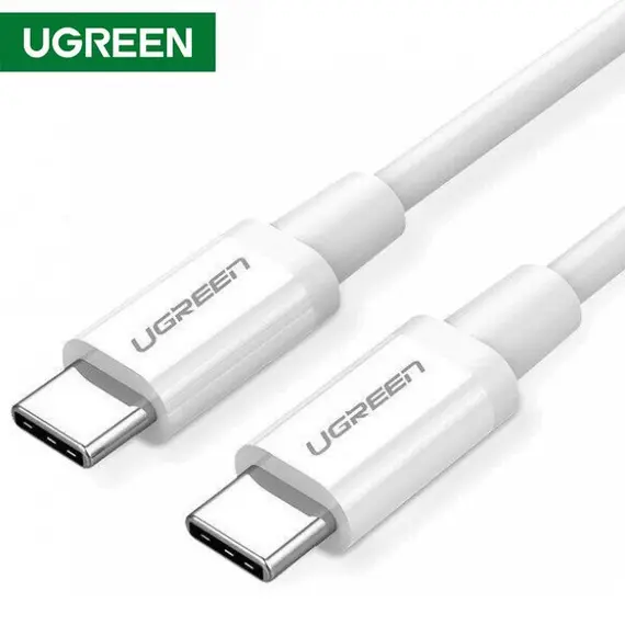 USB კაბელი UGREEN 60518 USB 2.0 C M/M ABS Cover 1m (White)  - Primestore.ge