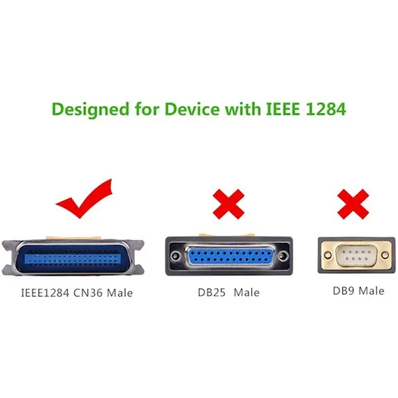 პრინტერის კაბელი UGREEN CR124 (20225) USB to CN36 IEEE1284 Parallel Printer Cable 2m , 3 image - Primestore.ge