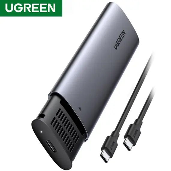 გარე მყარი დისკის ქეისი UGREEN CM400 10902 USB-C Female to M.2 M-Key 10G Enclosure C TO C Cable 50cm  - Primestore.ge