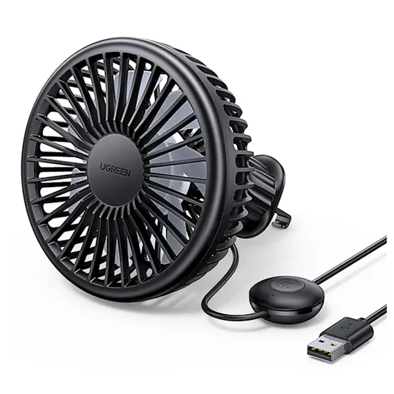 მანქანის ვენტილატორი UGREEN LP436 (10421) Air Vent Car Electric Fan, Black  - Primestore.ge