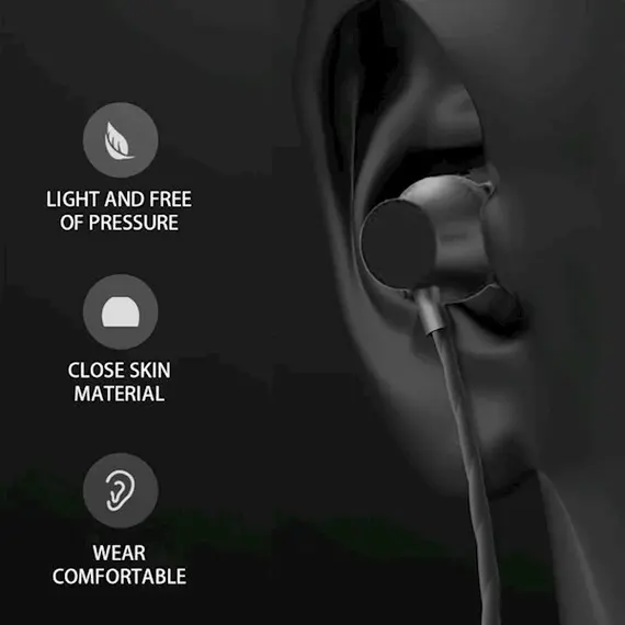 Headphone Lenovo earphone QF320 Black, 4 image
