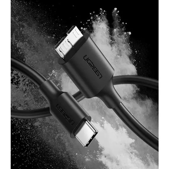 Micro-B USB კაბელი UGREEN US312 (20103) Type-c to Micro B USB 3.0 to USB-C Cable 1M , 3 image - Primestore.ge