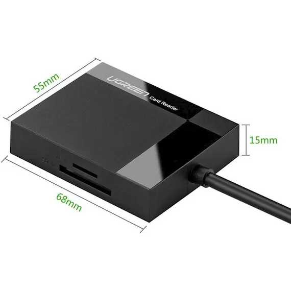 ბარათის წამკითხველი UGREEN CR125 (30333) USB 3.0 All-in-One Card Reader 0.5M , 7 image - Primestore.ge