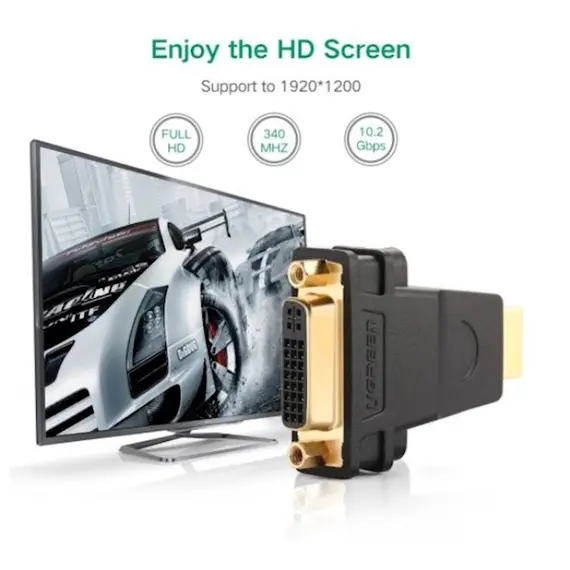 ადაპტერი UGREEN 20123 HDMI Male to DVI (24+5) Female Adapter (Black) , 5 image - Primestore.ge
