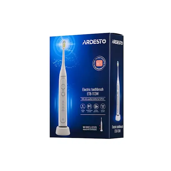 კბილის ელექტრო ჯაგრისი Ardesto Electric Tooth Brush ETB-113W white , 4 image - Primestore.ge