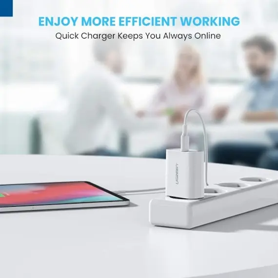მობილურის დამტენი UGREEN CD137 (60450) Fast Charging Power Adapter with PD 18W EU (White) - Primestore.ge