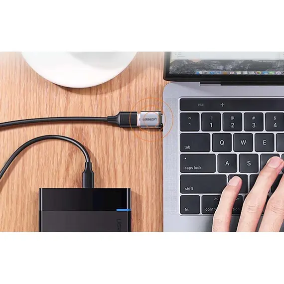 USB ადაპტერი UGREEN US270 (50283) OTG Type C to USB 3.0 A Adapter Cable with Lanyard (Black) , 5 image - Primestore.ge