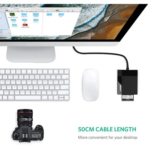 ბარათის წამკითხველი UGREEN CR125 (30333) USB 3.0 All-in-One Card Reader 0.5M , 3 image - Primestore.ge