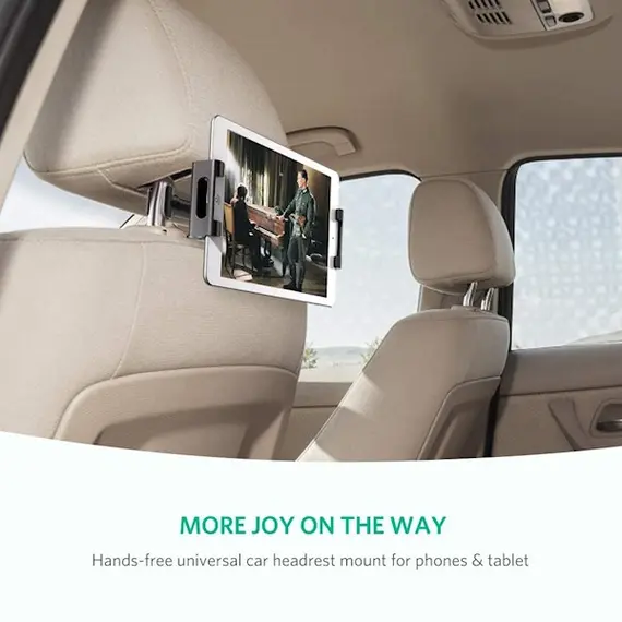 პლანშეტის დამჭერი UGREEN LP160 (60108) Car Headrest Mount Holder, Black , 2 image - Primestore.ge