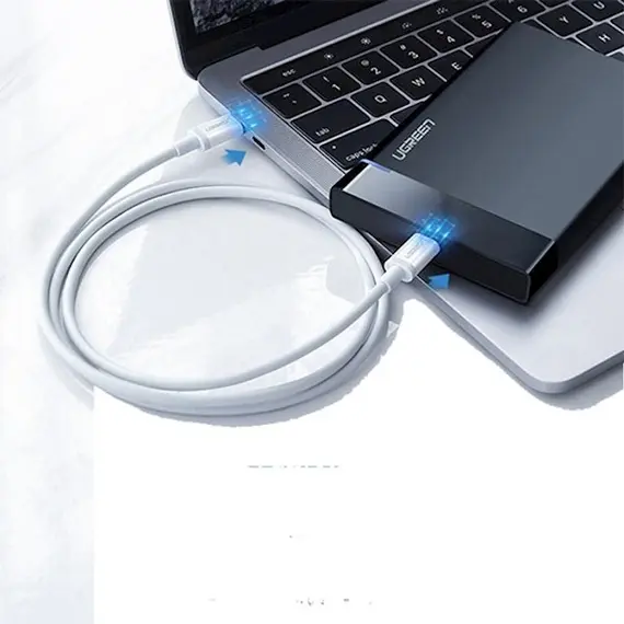 USB კაბელი UGREEN 60518 USB 2.0 C M/M ABS Cover 1m (White) , 3 image - Primestore.ge