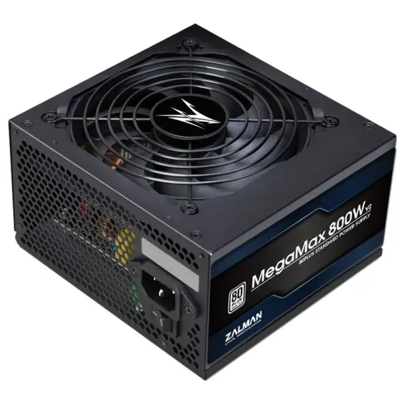 Power supply Zalman Power supply MegaMax 800-TXII (800W), 200-240 VAC, 87%, 80+, aPFC, 120mm, MB24, CPU (4 + 4,8), 8xSATA, 4xPCIe, 4xMOLEX, 1xFDD, OPP, OVP , UVP, SCP