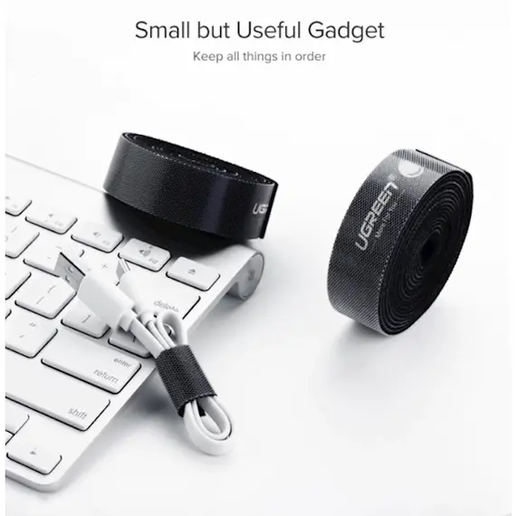 კაბელების მენეჯერი UGREEN LP124 (40356) Cable Organizer 5m Black , 5 image - Primestore.ge