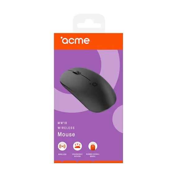 მაუსი Acme Wireless Mouse MW18, Black, Wireless , 5 image - Primestore.ge