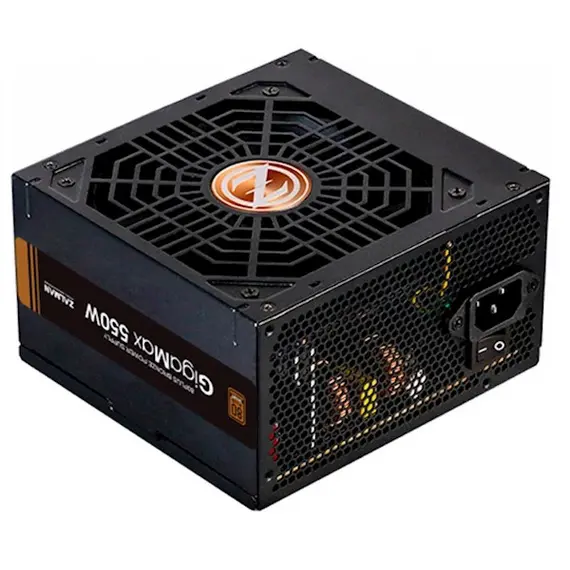 Power supply Zalman Power supply GigaMax 550-GVII (550W), 200-240VAC, 88%, 80 + Bronze, aPFC, 120mm, MB24, CPU (4 + 4), 5xSATA, 2xPCIe, 3xMOLEX, 1xFDD, OCP, OVP, OPP , OTP, UVP, SCP