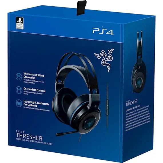 Headphone Razer Thresher - PS4, Black / blue, 6 image