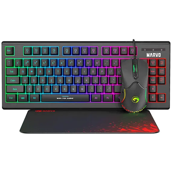 კლავიატურა, მაუსი და მაუსპადი Marvo CM310  Wired  keyboard, Gaming Mouse  And  mouse pad Combo  - Primestore.ge