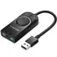 ხმის ბარათი UGREEN CM129 (40964) USB External Stereo Sound, card 3,5 mm mini jack with volume control Adapter 15cm (Black) , 4 image - Primestore.ge