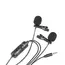 მიკროფონი BOYA BY-M1DM Dual Omni-directional Lavalier Mic Black  - Primestore.ge