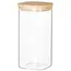 ქილა Ardesto Jar Fresh, 700 ml, square, glass, bamboo  - Primestore.ge