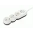 დამაგრძელებელი კაბელი 2E 3 Ways socket,with children protection. H05VV-F 3G*1.0mm, 3m, white, suitable for vertical mounting , 2 image - Primestore.ge