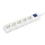 დამაგრძელებელი კაბელი 2E 5 ways socket,with children protection and switch.H05VV-F 3G*1.0mm, 3m, White body,blue switch , 2 image - Primestore.ge