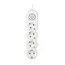 დამაგრძელებელი კაბელი 2E 4 Ways socket,with children protection.H05VV-F 3G1.0*3m, white, suitable for vertical mounting  - Primestore.ge