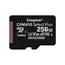ფლეშ მეხსიერების ბარათი Kingston 256GB microSDXC Canvas Select Plus 100R A1 C10 ( SDCS2/256GBSP) ( Single Pack W/O Adapter)  - Primestore.ge