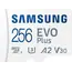 მეხსიერების ბარათი Samsung EVO Plus A2 V30 MIcroSDXC UHS-I 256GB  - Primestore.ge