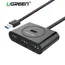 USB ჰაბი UGREEN CR113 (20291) NEW USB 3.0 4 Ports Hub with 2.0 OTG Black 1M - Primestore.ge