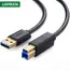 პრინტერის კაბელი UGREEN US210 (10372) USB-B 3.0 Type B to Type A Print Cable 2m (Black)  - Primestore.ge